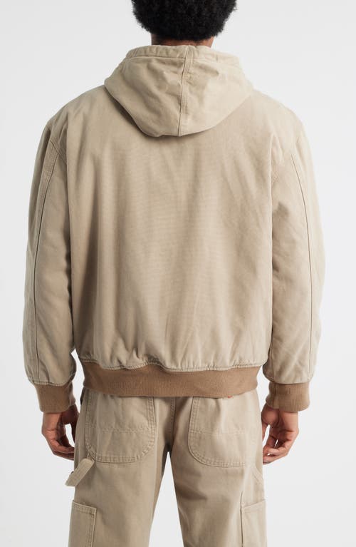 Dickies Hilham Hooded Canvas Jacket In Nude