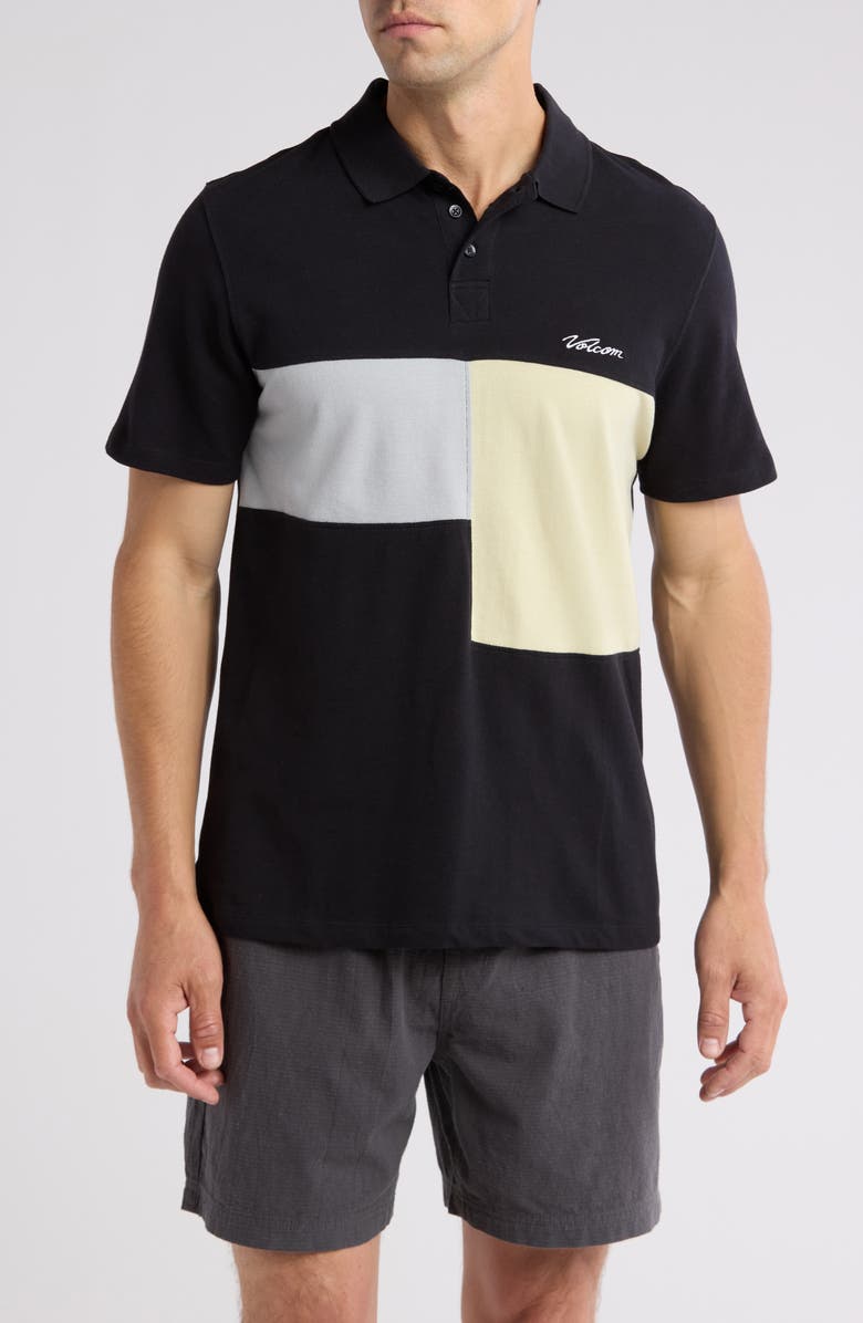 Volcom Stoney Baloney Colorblock Piqué Knit Polo, Main, color, 