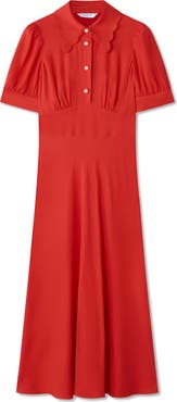 LK Bennett Emma Faux Pearl Button Midi Dress