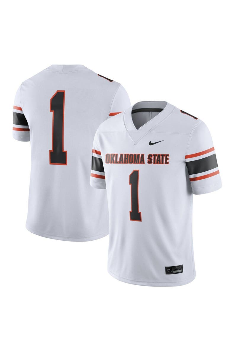 Nike Men's Nike #1 White Oklahoma State Cowboys Game Jersey, Main, color, White