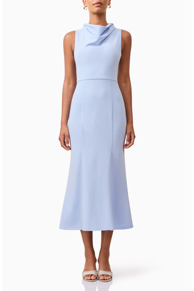 Jamie Cowl Neck Cocktail Midi Dress, Main, color, SLATE BLUE