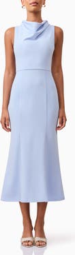 Elliatt Jamie Cowl Neck Cocktail Midi Dress