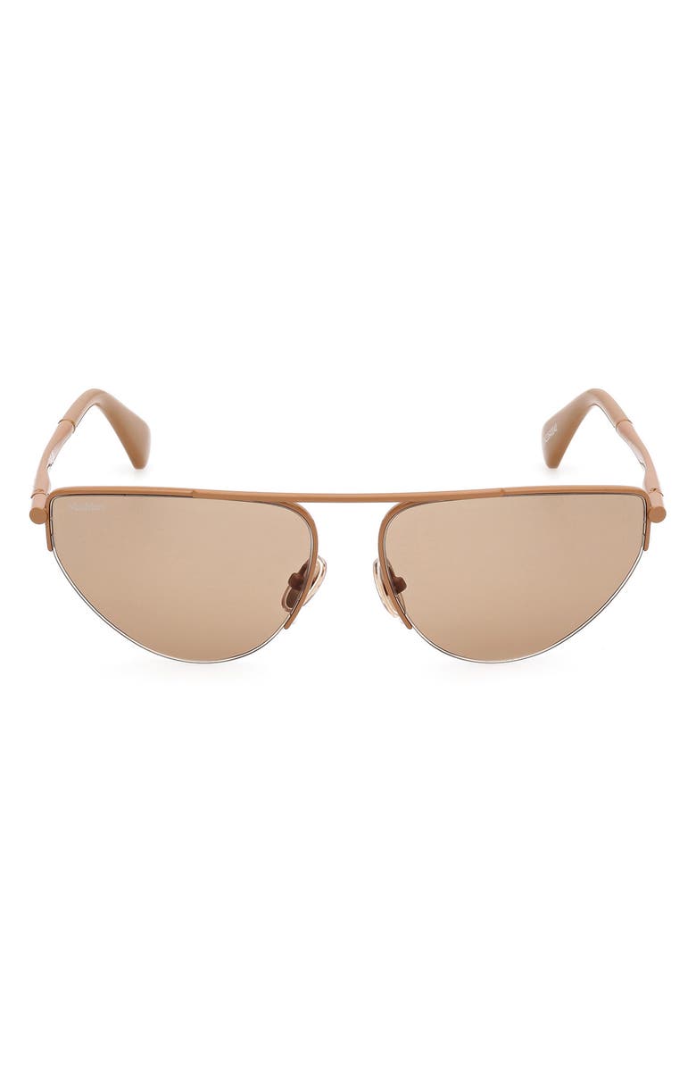 Max Mara 58mm Cat Eye Sunglasses, Main, color, Bronze/ Camel / Light Brown