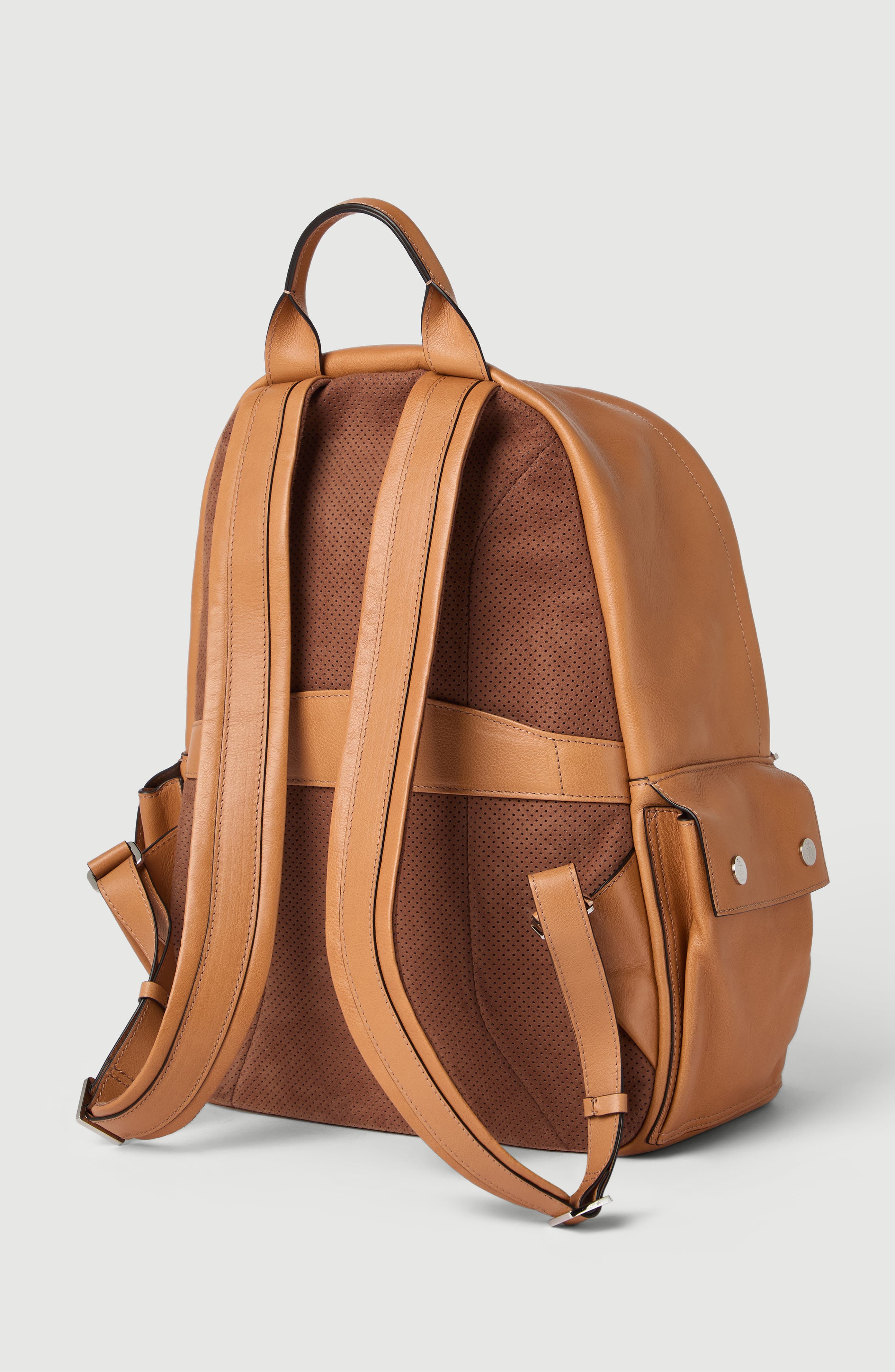 Brunello Cucinelli Cowhide travel backpack, Alternate, color, Cognac