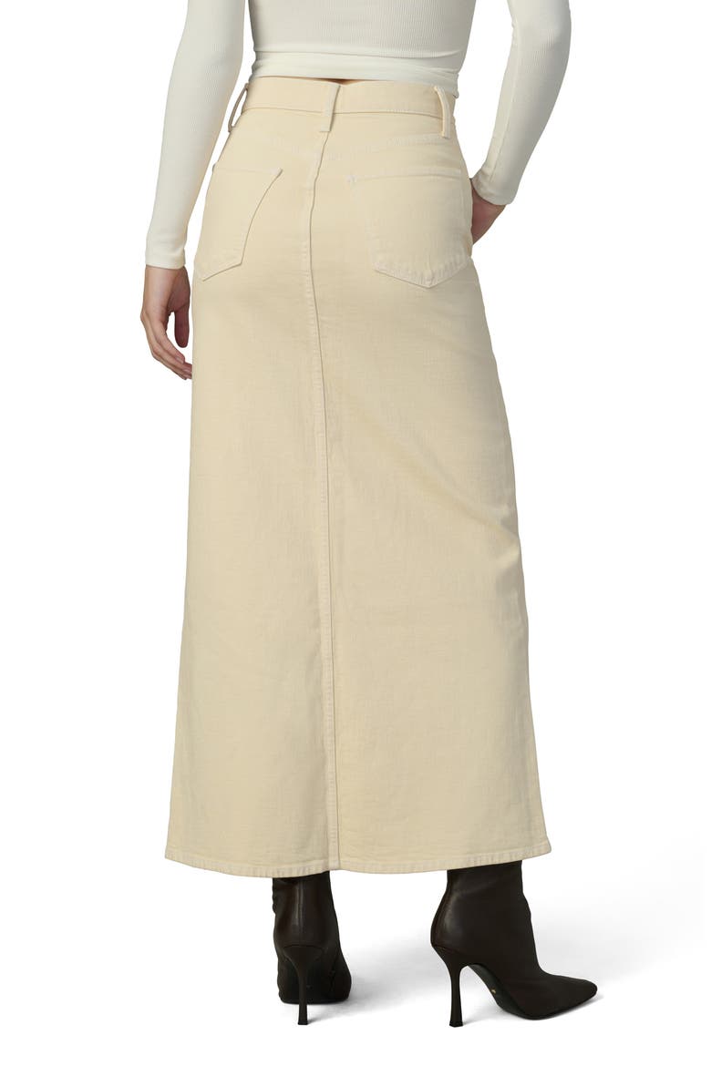 The Martine Denim Maxi Skirt, Alternate, color, CREME BRULEE