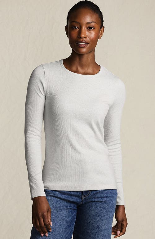 Lands' End Cotton Rib T-shirt In Gray