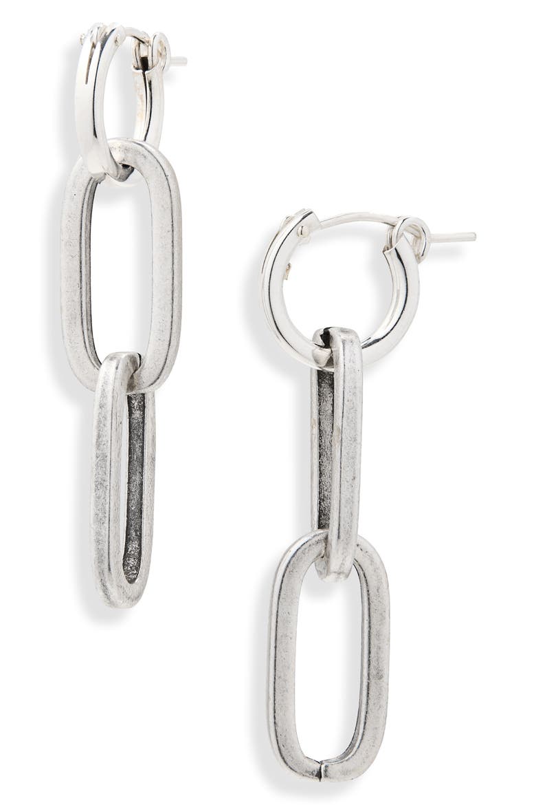 Sydney Chain Earrings, Main, color, SILVER