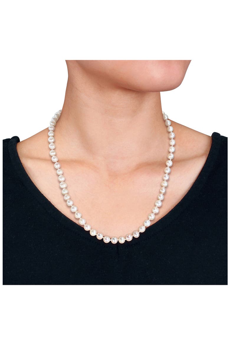 Cultured Pearl Necklace, 7–8mm, Alternate, color, WHITE
