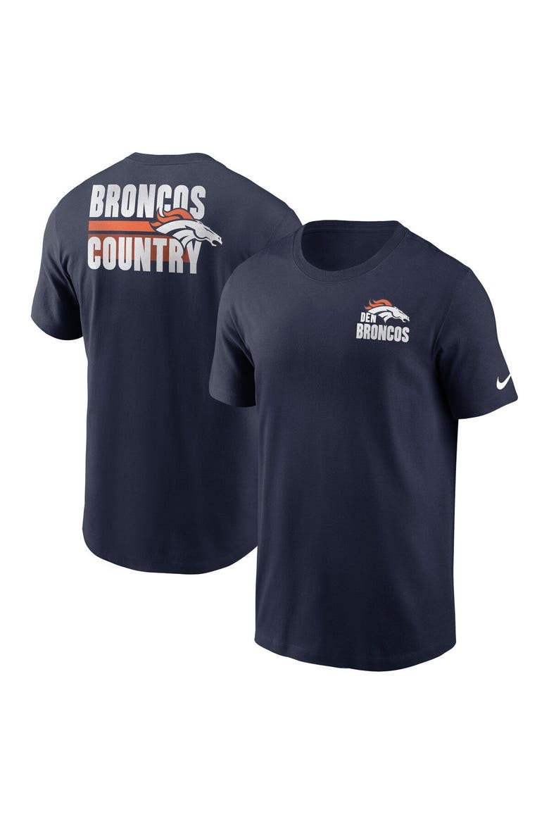 Men's Nike Navy Denver Broncos Blitz Essential T-Shirt, Main, color, Navy