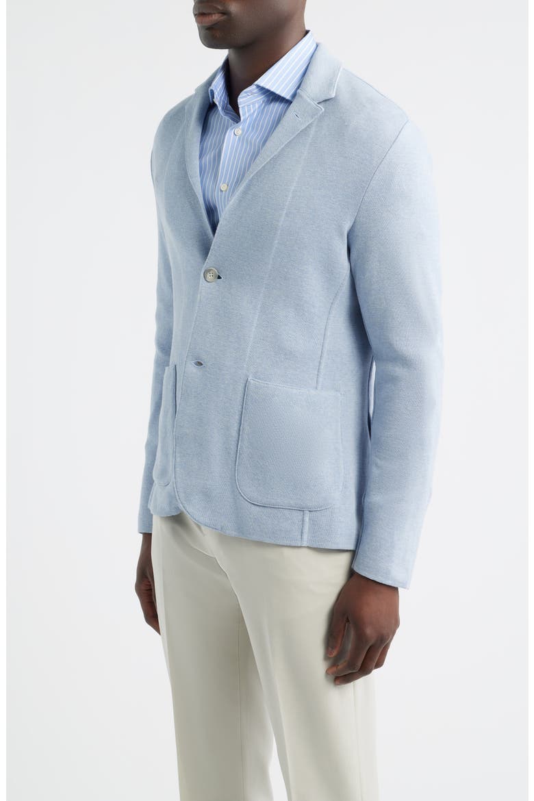 Premium Cotton Knit Sport Coat, Alternate, color, LIGHT PASTEL BLUE