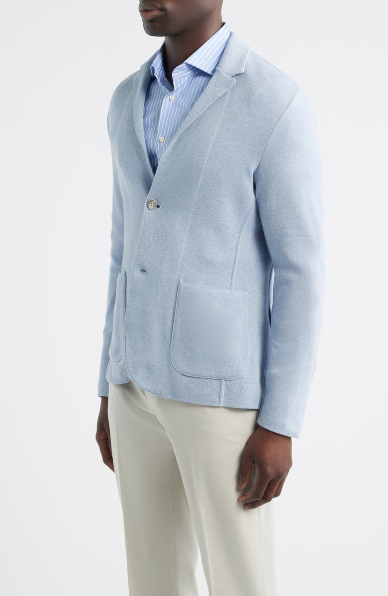 Emanuel Berg Premium Cotton Knit Sport Coat, Alternate, color, Light Pastel Blue