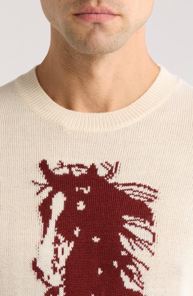 ONE OF THESE DAYS Running Horse Sweater, Alternate, color,