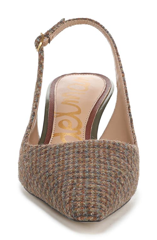 Sam Edelman Bianka Slingback Pointed Toe Pump In Brown