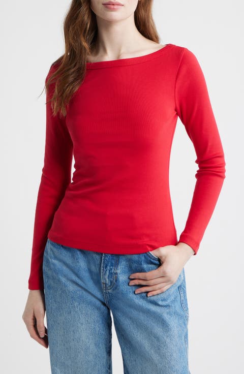 The '90s Compact Cotton Boatneck T-Shirt