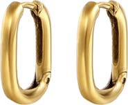 DLORIA Lurienne Rectangle Hoop Earrings Sleek & Stylish