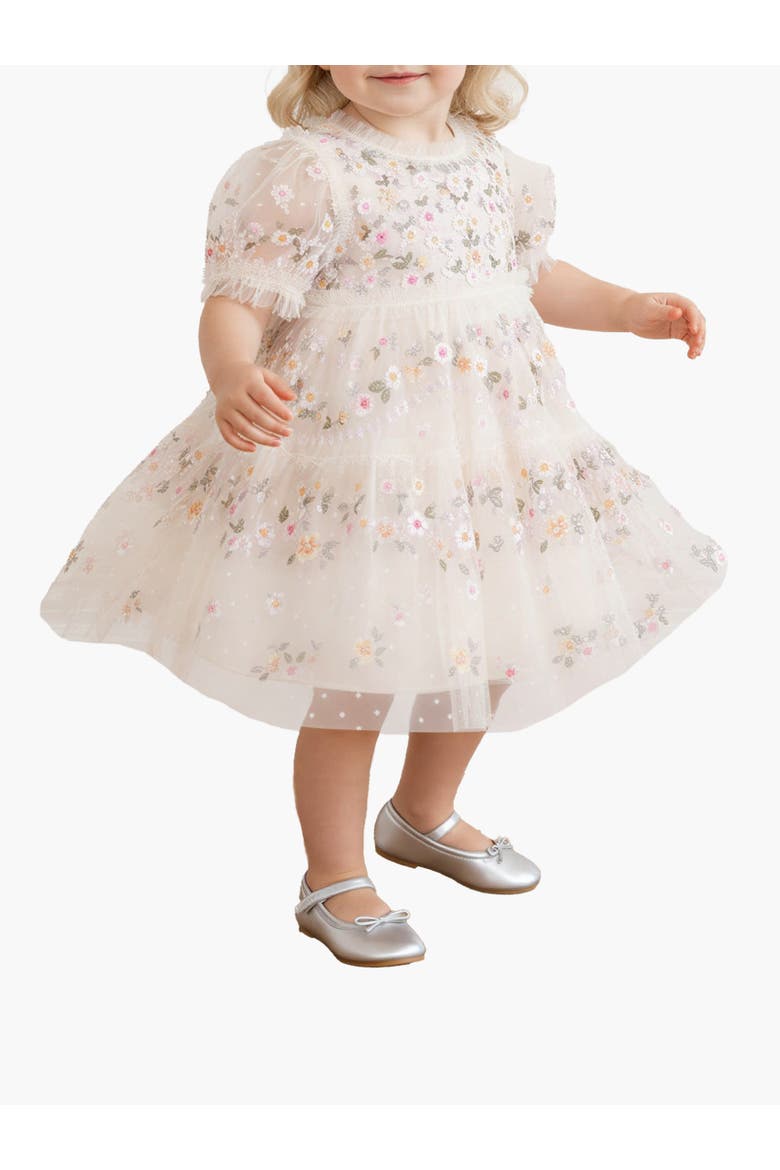Garland Ribbon Baby DressBaby, Main, color, Cream/Multi