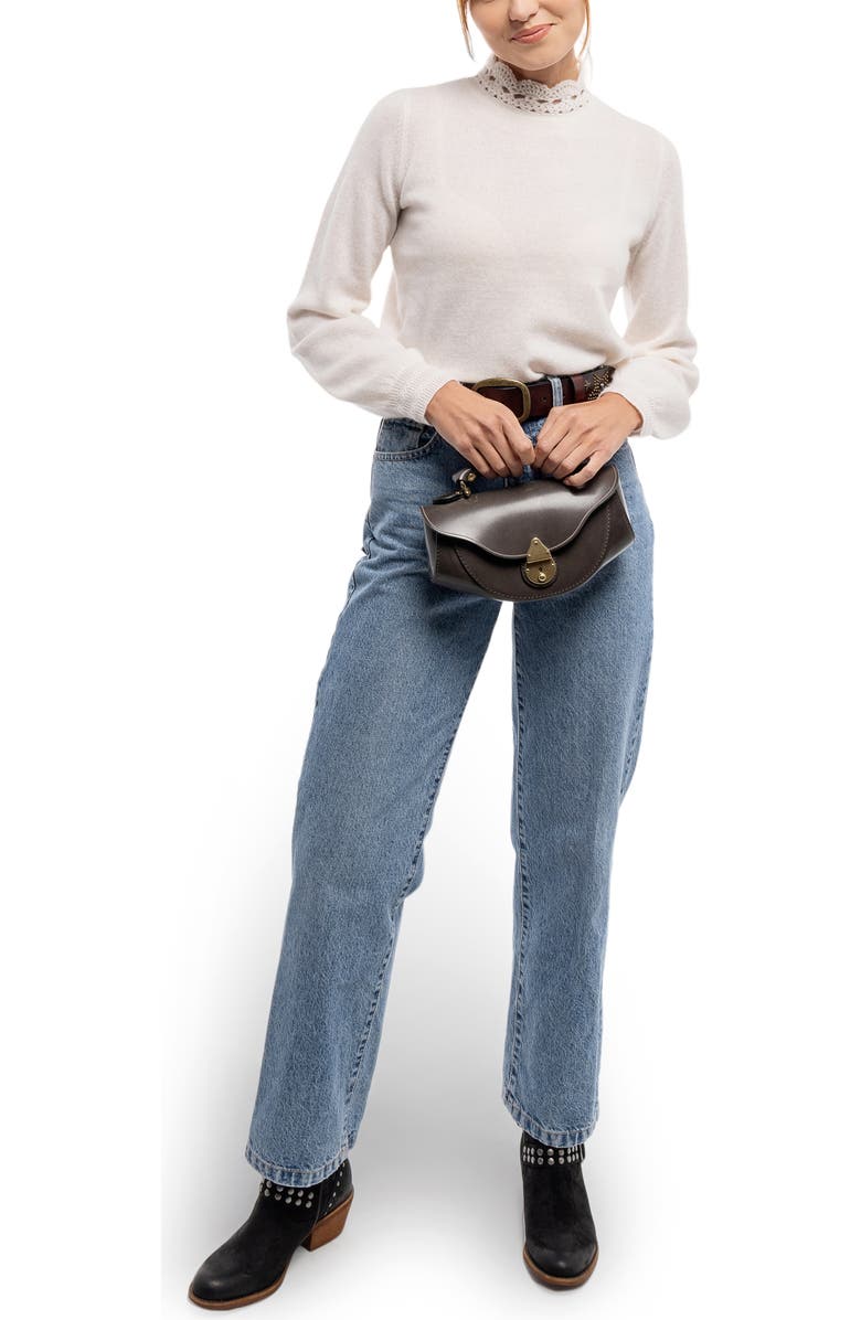 OLD TREND Azalea Genuine Leather Vintage Everyday Crossbody, Alternate, color, Grey