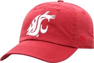 TOP OF THE WORLD Men's Top of the World Crimson Washington State Cougars Team Logo Washed Adjustable Hat