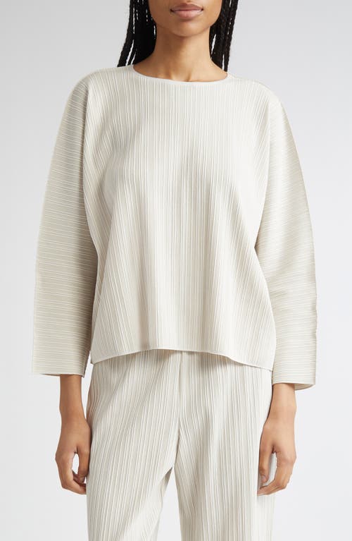 Pleats Please Issey Miyake A-POC Pleated Top in Off White  product