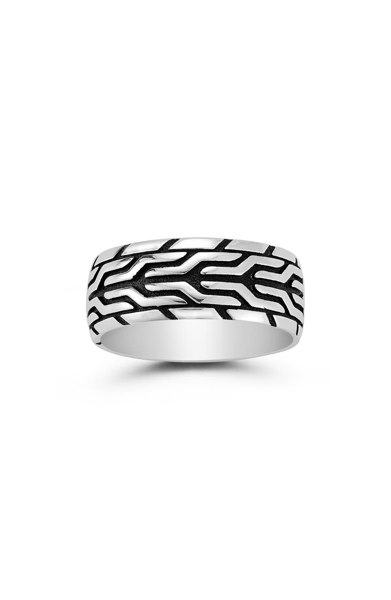 Yield of Men Sterling Silver Ring, Main, color, Silver