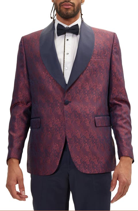 Metallic Paisley Tuxedo Jacket