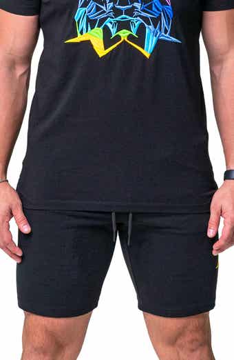 Maceoo Neon Graphic Drawstring Shorts