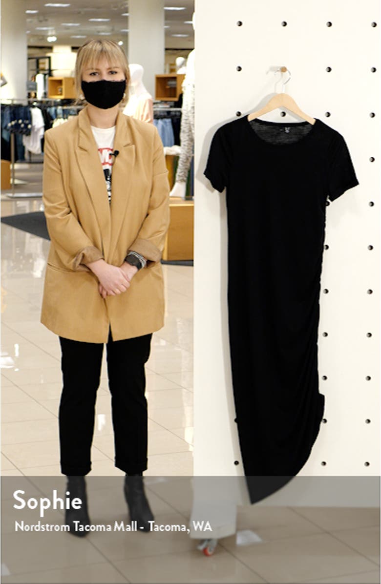 Jenny Asymmetrical Ruched T-Shirt Dress, sales video thumbnail