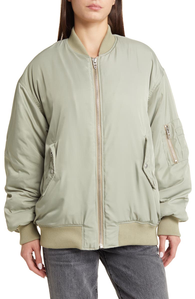 BLANKNYC Oversize Bomber Jacket, Alternate, color, 