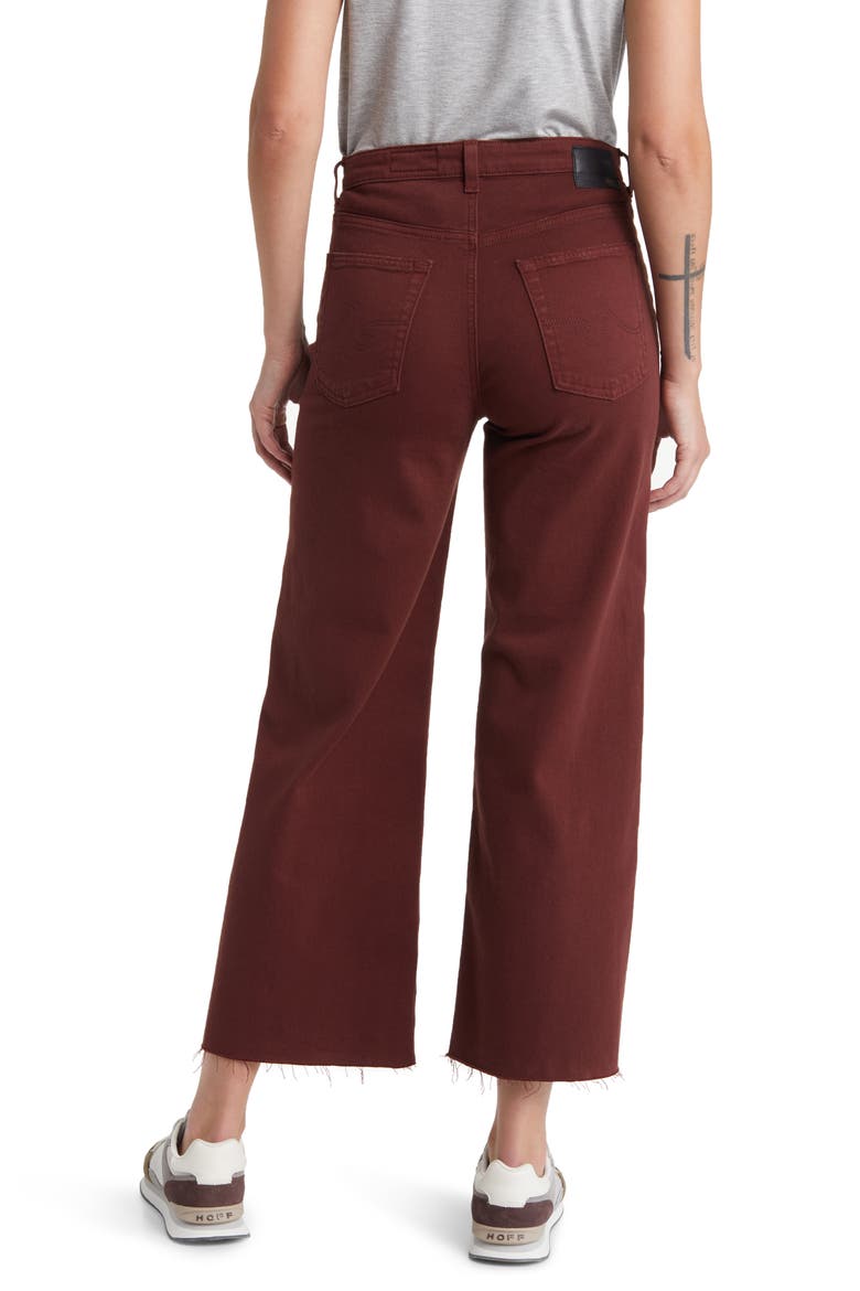 Saige Mid Rise Ankle Wide Leg Jeans, Alternate, color, DARK PLUM