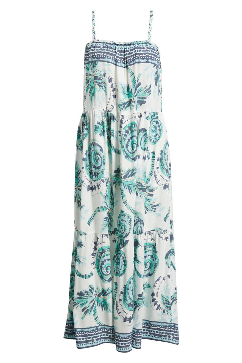 Tropical Print Maxi Dress, Alternate, color, CREAM
