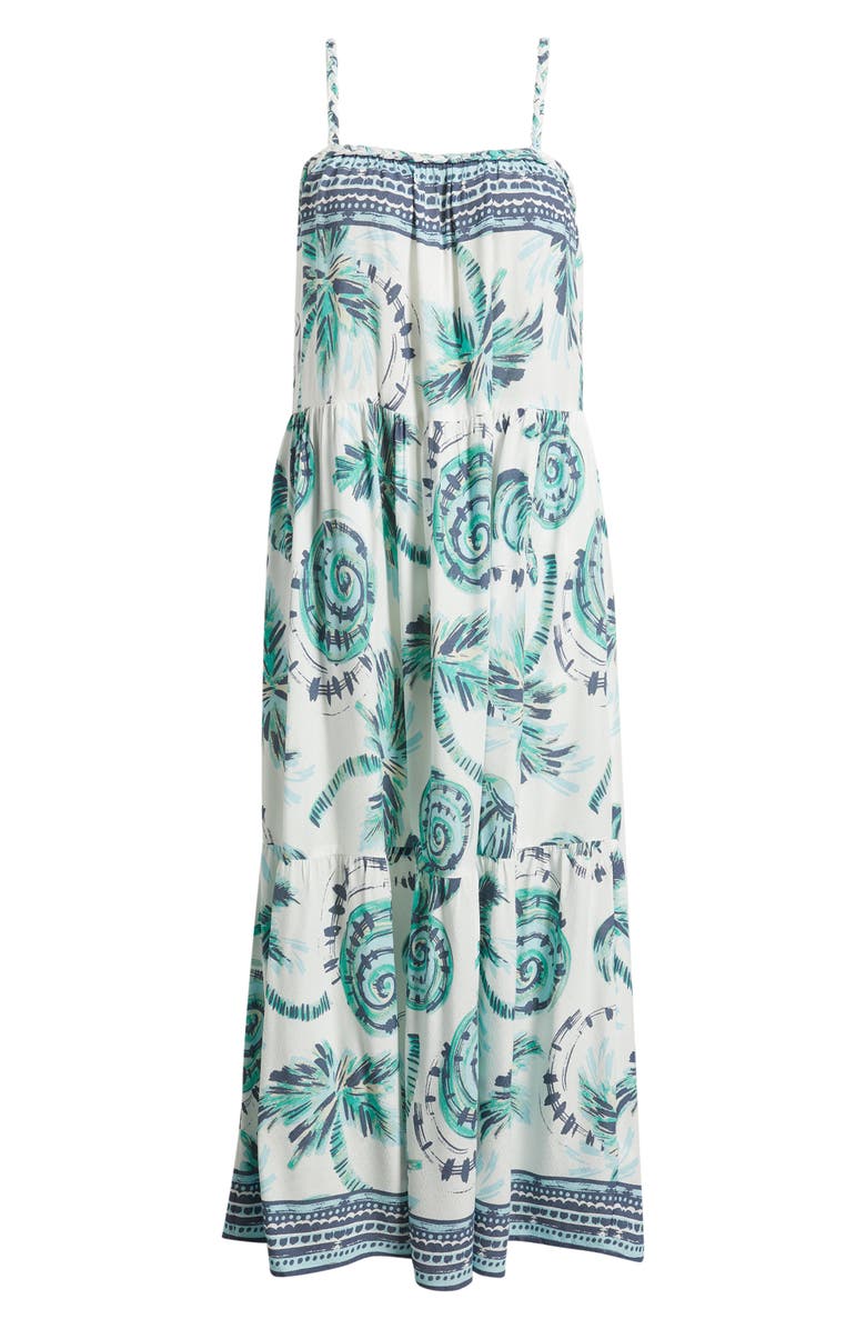 CITY BLUES Tropical Print Maxi Dress, Alternate, color, Cream