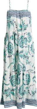 CITY BLUES Tropical Print Maxi Dress