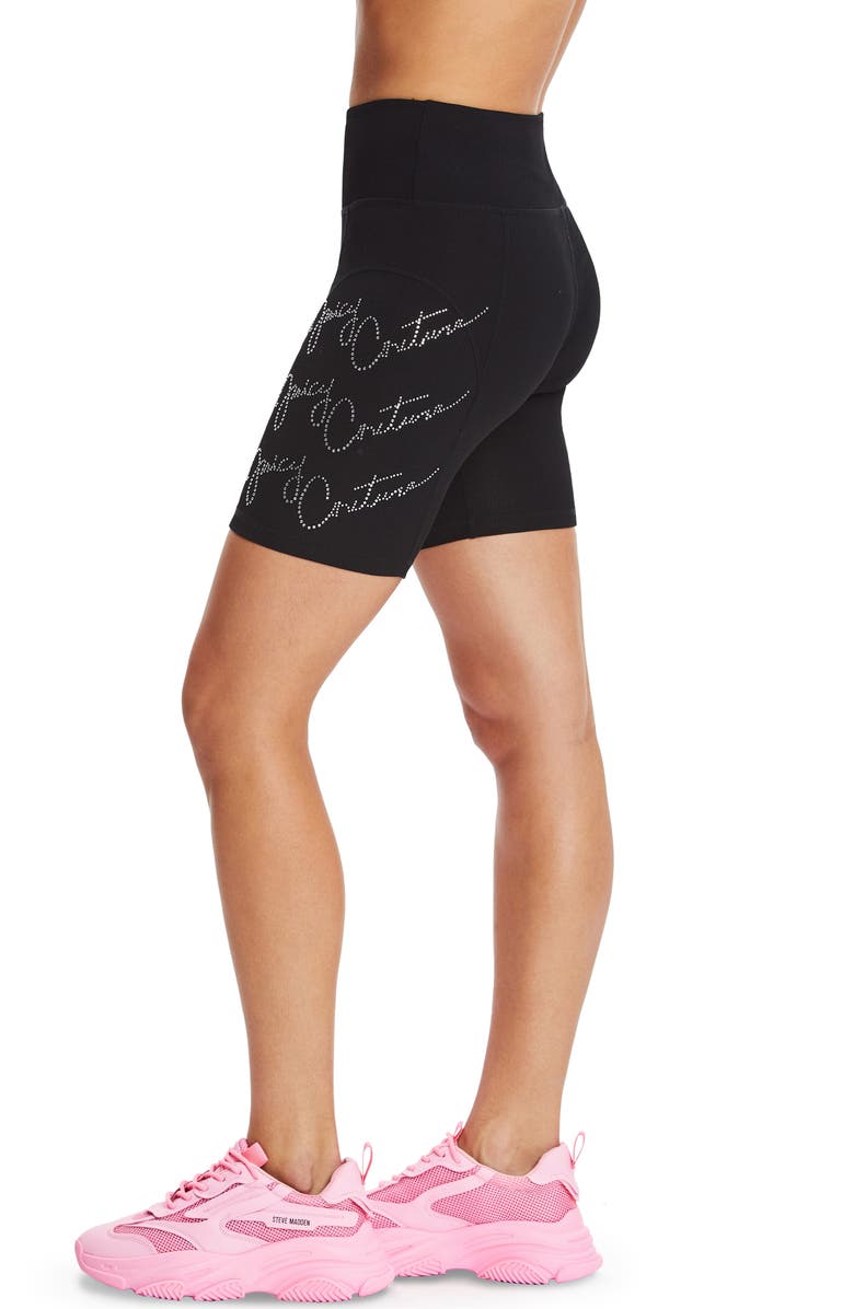 Juicy Couture Crystal Logo Bike Shorts, Alternate, color, 