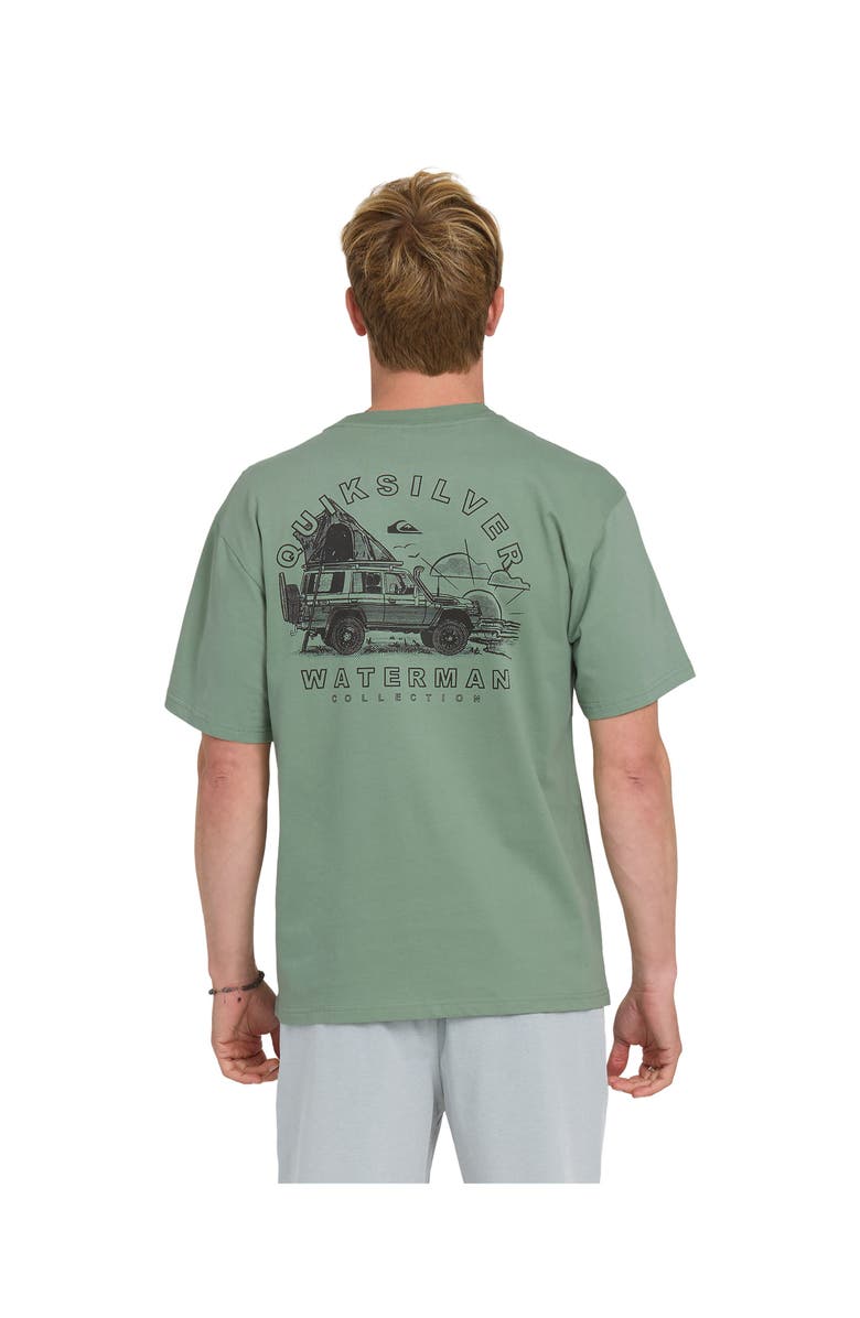 Quiksilver Waterman Traveler Short Sleeve Shirt, Alternate, color, Lily Pad