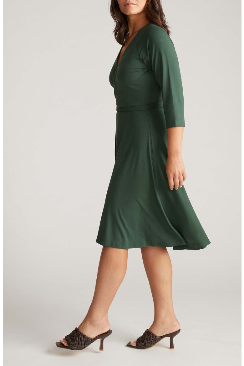 The Divine Jersey Wrap Dress, Alternate, color, DARK GREEN
