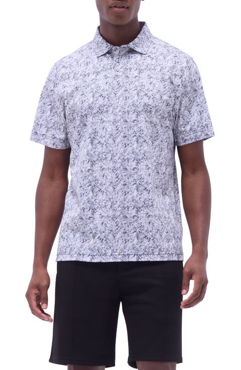 Victor OoohCotton® Leaf Print Polo