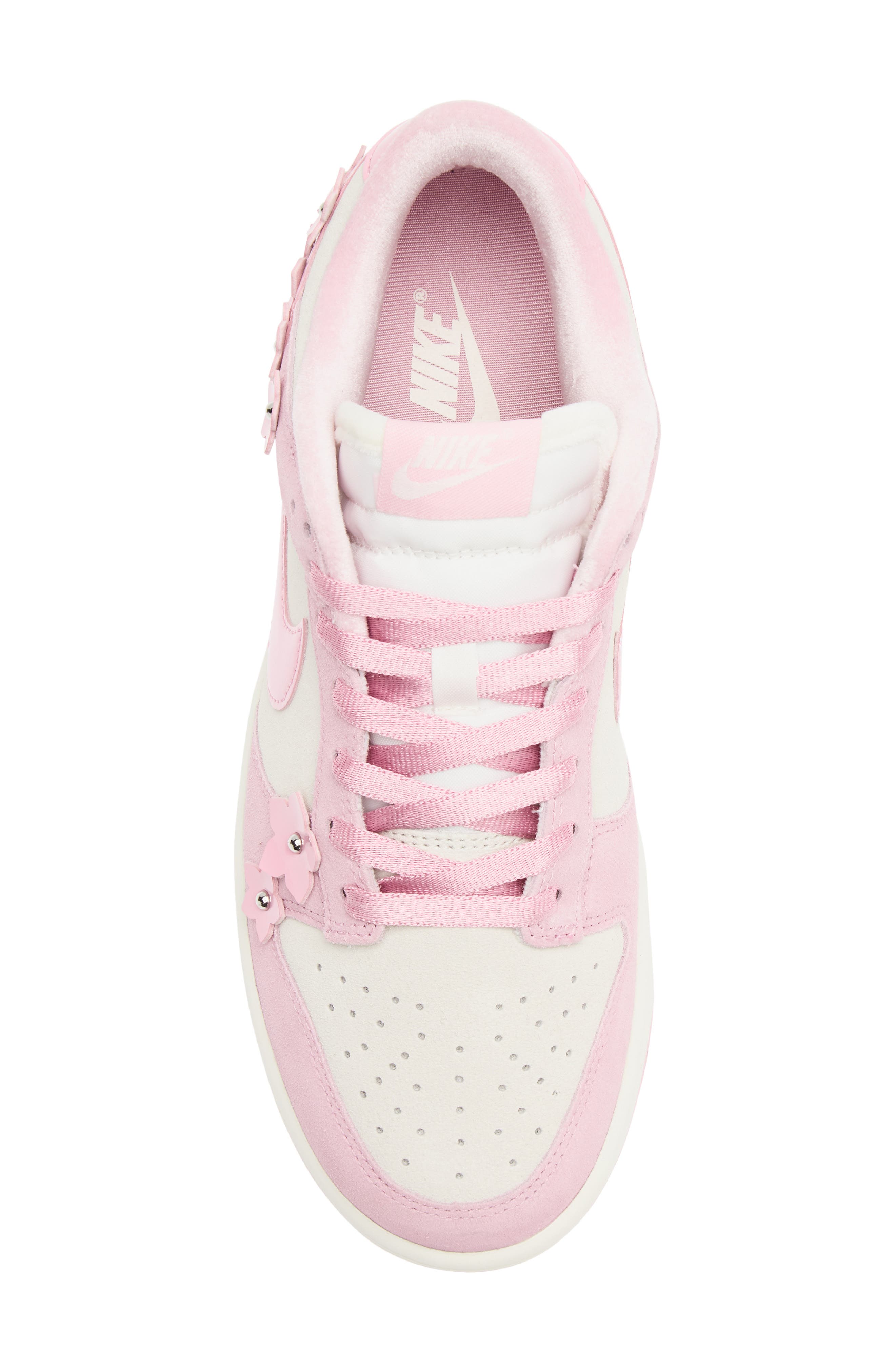 Dunk Low Top Sneaker, Alternate, color, PINK RISE/ PINK RISE-SAIL