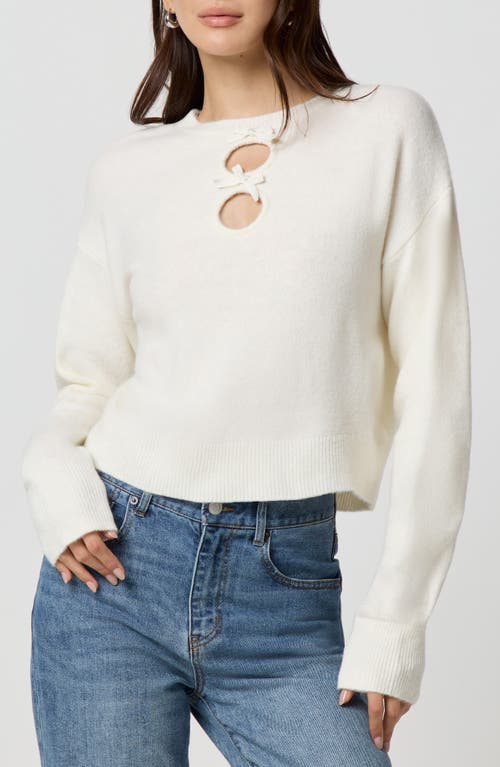 Florence By Mills Baby Bow Crop Sweater In White