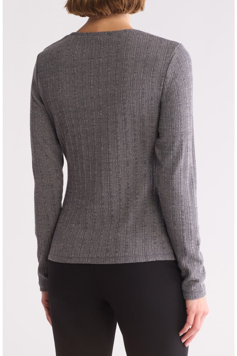 Crossover Knit Top, Alternate, color, GREY