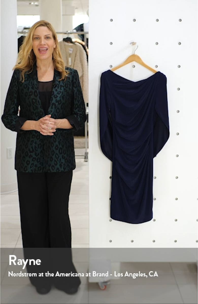 Drape Back Cocktail Dress, sales video thumbnail