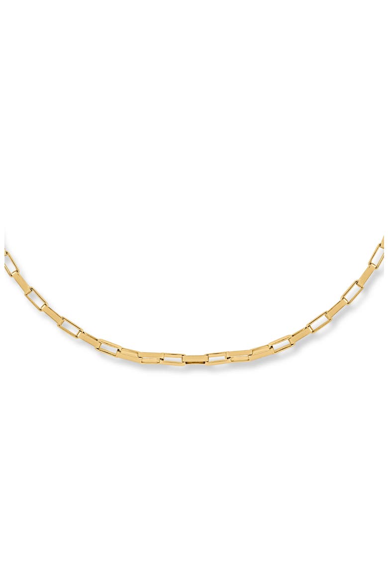 14K Gold Rectangle Link Chain Bracelet (Online Trunk Show), Alternate, color, 14K YELLOW GOLD
