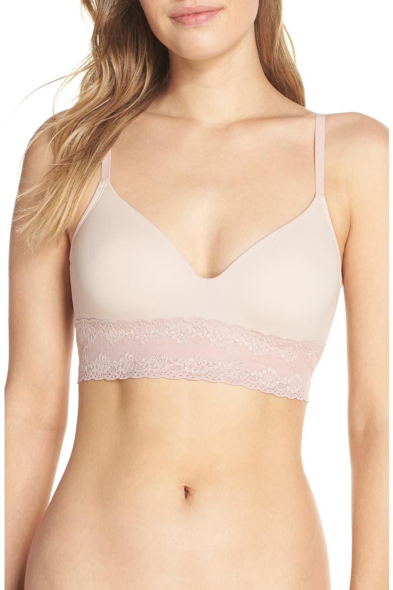 Bliss Perfection Contour Soft Cup Bralette, Main, color, ROSE BEIGE