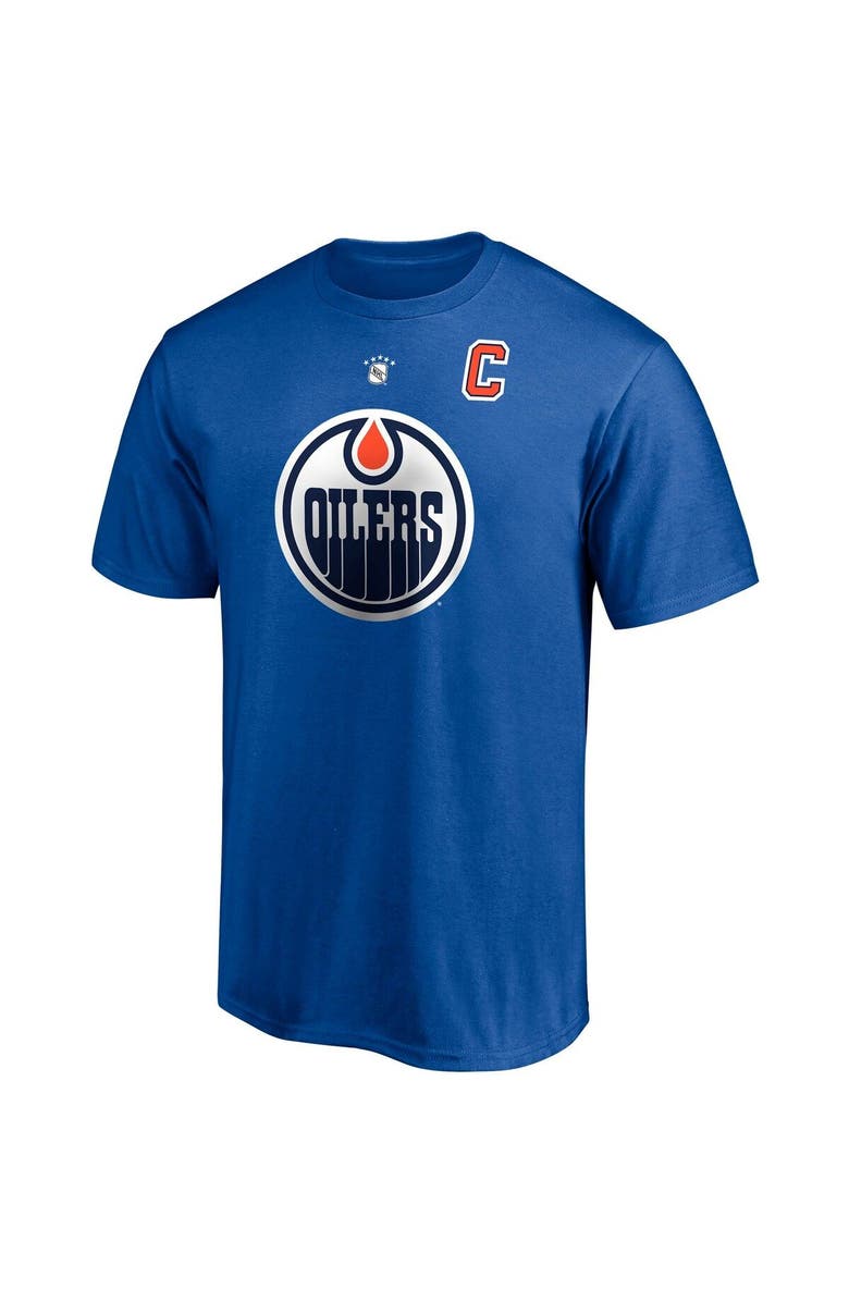 FANATICS Men's Fanatics Branded Wayne Gretzky Royal Edmonton Oilers Authentic Stack Retired Player Nickname & Number T-Shirt, Alternate, color, 