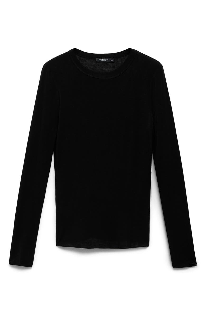 MANGO Lightweight Long Sleeve Top, Alternate, color, 