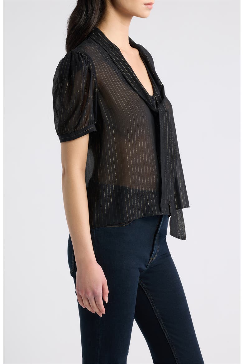 The Sonnet Metallic Stripe Top, Alternate, color, BLACK STRIPE