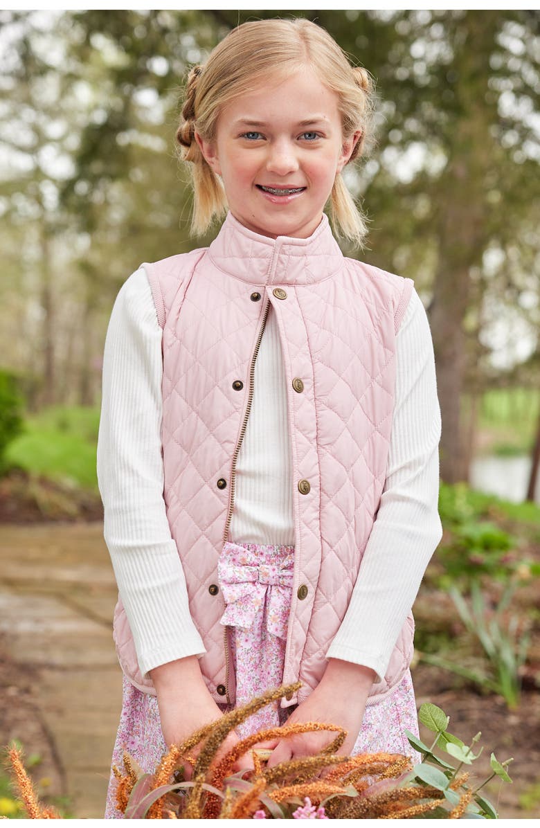 Little English Kids' Classic Quilted Vest, Alternate, color, Light Pink