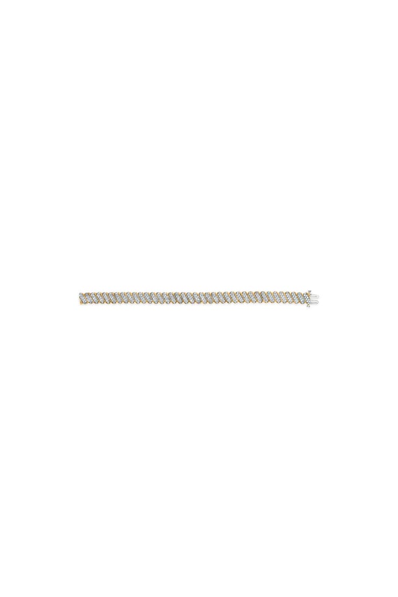 10K Yellow Gold 3.0 Cttw Diamond S-Link Bracelet, Alternate, color, Yellow Gold