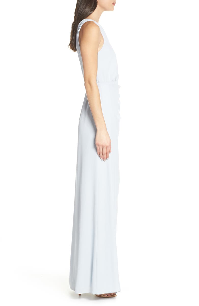 WAYF One-Shoulder Wrap Front Evening Dress, Alternate, color,