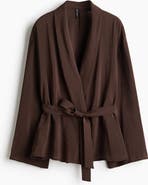 H&M Oversized Tie-belt Blazer