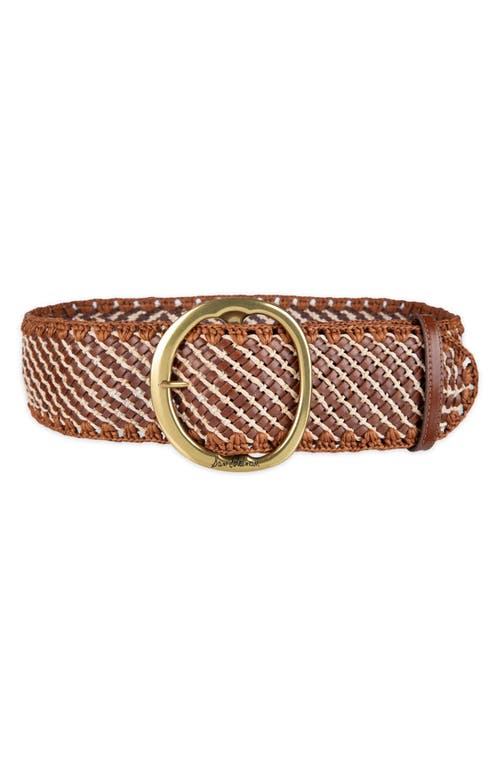 Sam Edelman Woven Leather Belt In Brown